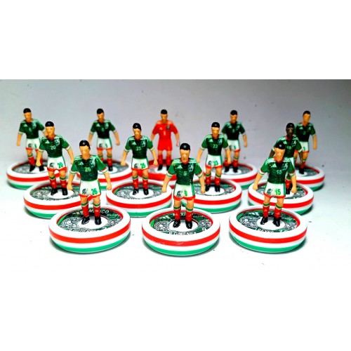 Subbuteo Andrew Table Soccer Mexico World Cup 2026 with Sun of Aztecs Shirt on WSB Professional bases